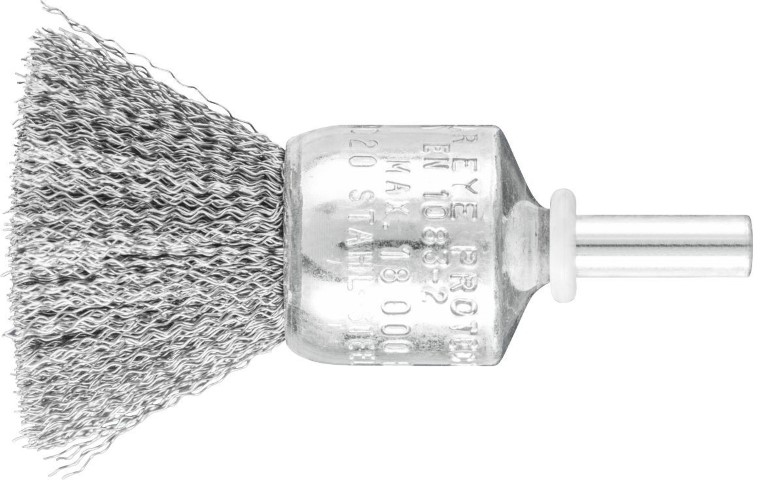 PFERD MOUNTED PENCIL CRIMP STEEL WIRE BRUSH 20X20MM 0.20
